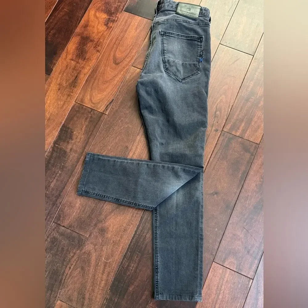 Scotch & Soda Black Amsterdams Blauw Straight Slim fit jeans Size 31/32